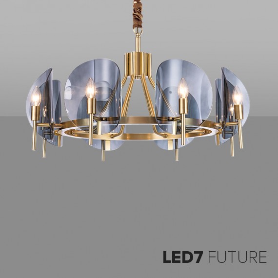 Fontana Arte - Concave Lucite Disk Chandelier